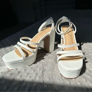 Almost Never Worn White Heels